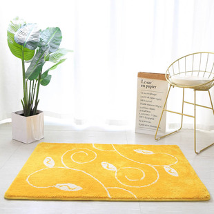 可定制家用金黄色门口进门v地垫门垫卧室沙发地毯卧室吸水脚垫机