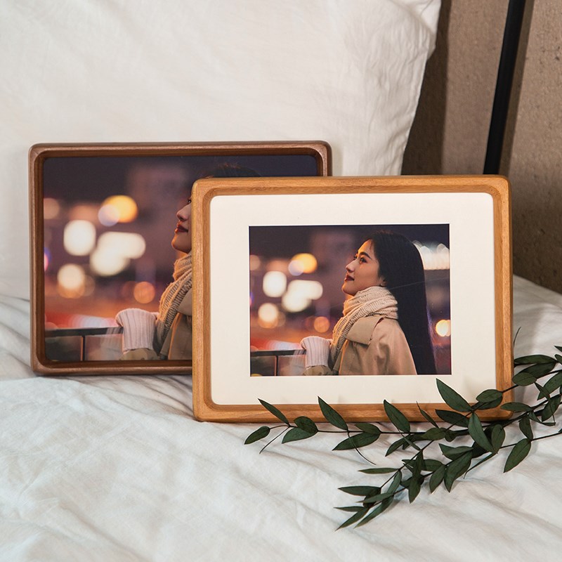 实木相框摆台高级感6寸10寸a4摆件榫卯框架定制洗照片diy画框装裱