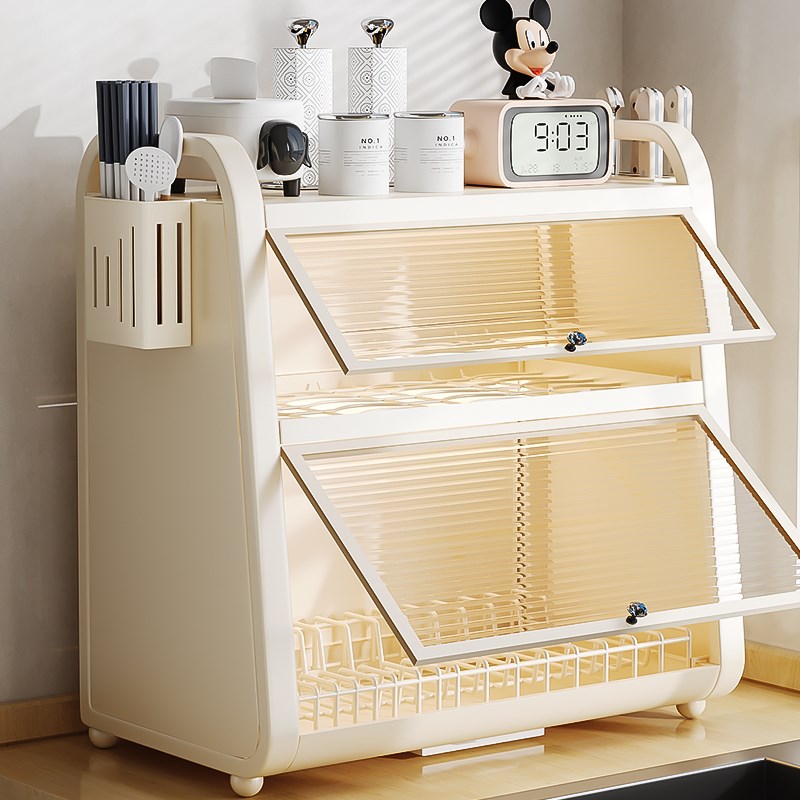 碗碟收纳架厨房置物架台面碗架放碗盘沥水架碗柜多功能碗筷收纳盒