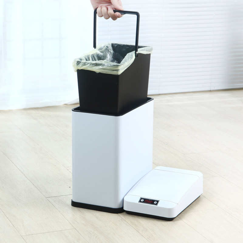 窄形夹缝自动智能感应式垃圾桶家用客厅卧室卫生间厕所带盖拉圾筒
