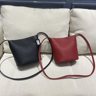 真皮时尚 女包软皮水桶包96871 斜挎包手机包百搭女包小包2024新款