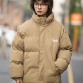 弎狸TIP 冬日系复古连帽棉衣面包服男女情侣款 加厚棉袄保暖棉衣潮