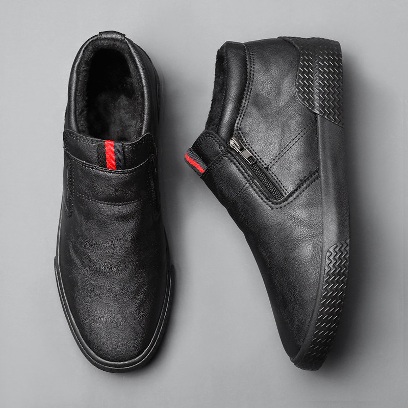 冬季男鞋高帮休闲鞋韩版潮流百搭休闲皮鞋男加绒保暖棉鞋男马丁靴,流行男鞋,高帮鞋,淘宝优惠券,粉丝福利购,淘宝优惠卷