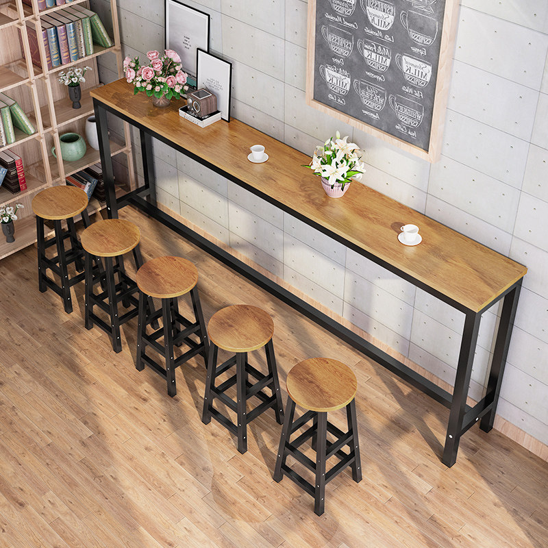 轻奢吧台家用长条桌子商用靠墙酒吧台奶茶店餐厅长小吧桌高脚桌椅,住宅家具,吧台,淘宝优惠券,粉丝福利购,淘宝优惠卷