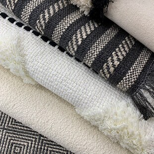 侘寂风名宿样板房床品定制黑白简约赤贫风自然日式样板间床上用品