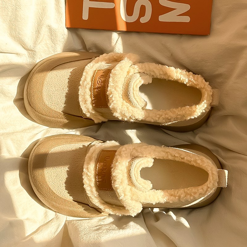 糖小糖魔术贴加绒小白鞋女款2024新款秋冬百搭板鞋休闲二棉鞋女款