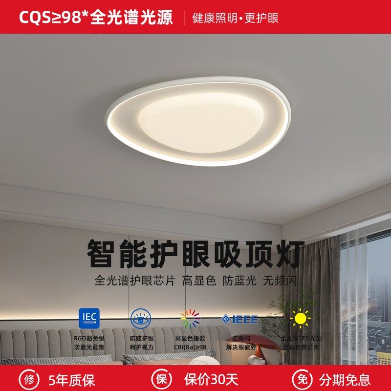 卧室灯吸顶灯2024年新款现代简约全光谱智能客厅房间书房儿童房灯