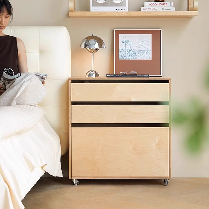 中古实木桦木海洋板斗柜家用小户型抽屉餐边柜卧室床头柜收纳储物
