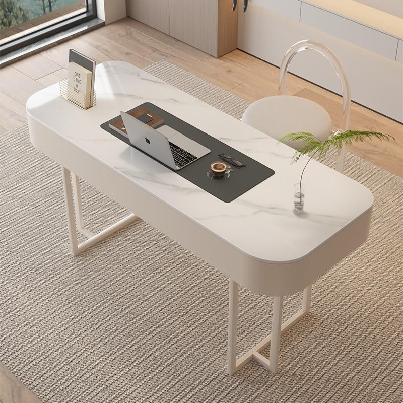 奶油风实木书桌家用办公电脑桌小户型梳妆台卧室现代简约网红桌子