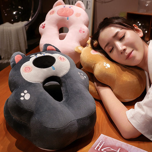 夏季冰丝午睡枕趴睡枕头小学生可爱一年级成人办公室午休神器抱枕