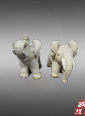 石湾公仔陶瓷大象创意家居客厅博古架电视柜摆件动物开业工艺礼品
