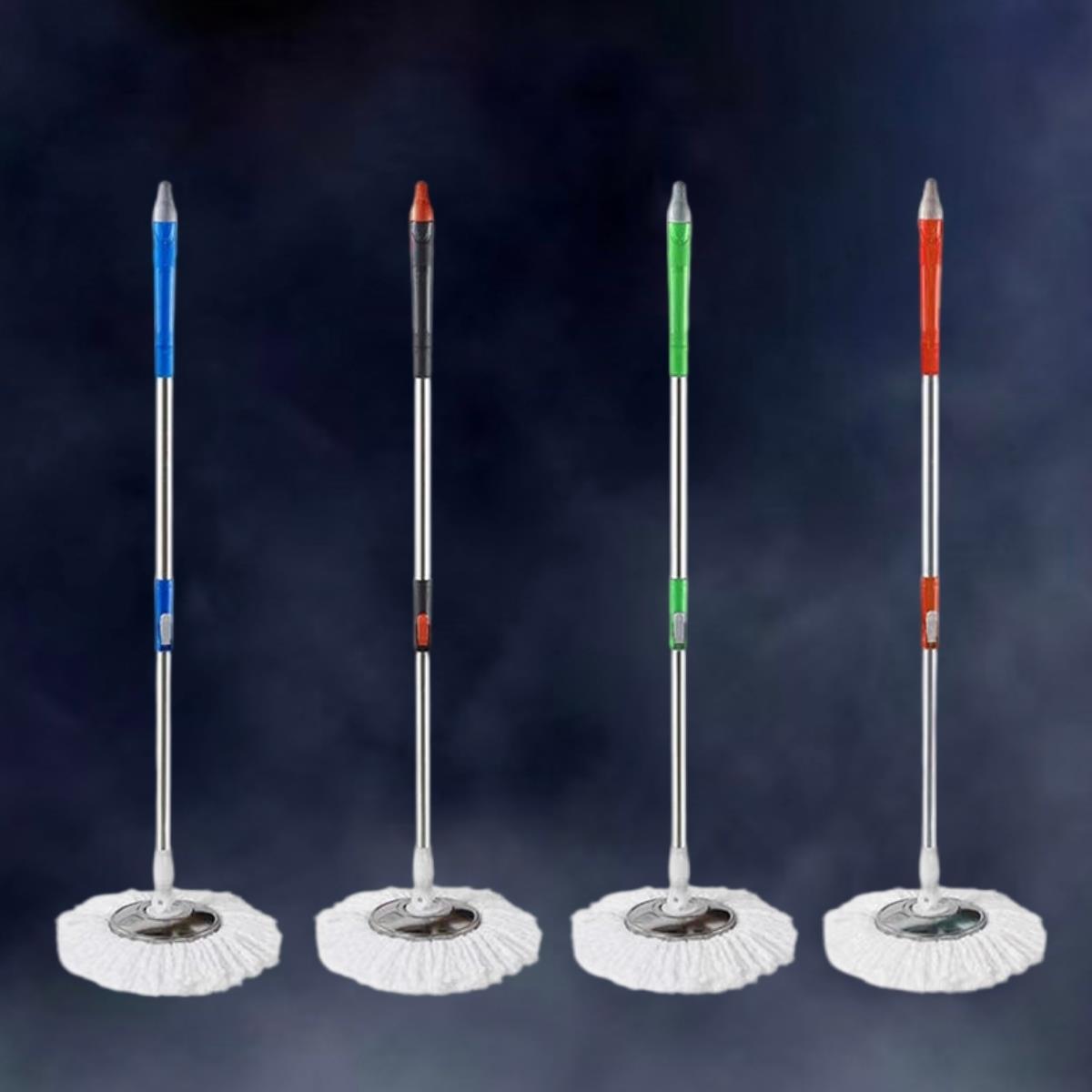 //旋转拖把圆头单把直径单个拧干干湿自动托帕办公室套装替换墩布