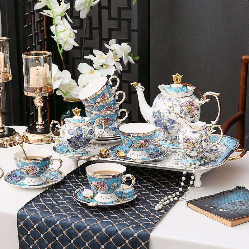 下午茶茶具套装轻奢骨瓷咖啡杯欧式精致陶瓷咖啡具