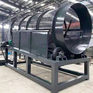 隆科滚筒无轴滚筒筛沙机石场用泥石筛沙分离机