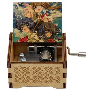 鸟之诗AIR手摇音乐盒tori no uta八音盒红枫木亚克力女孩生日礼物