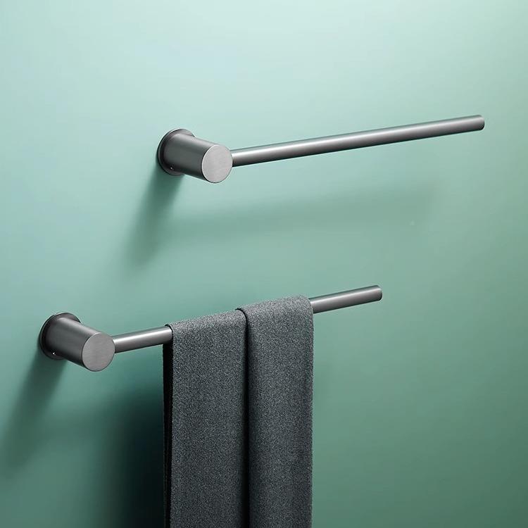 全铜轻奢加厚毛巾架店浴室毛巾卫生间巾架简443约浴收杆纳酒架免