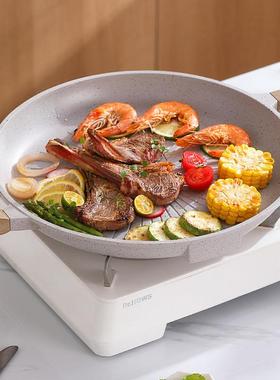 磁户盘外麦饭石FS-CS-02烤肉盘牛排不粘锅卡炉煎盘烤韩式烤肉家用