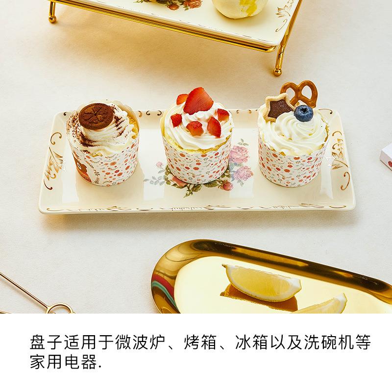式陶瓷点心架用层蛋糕甜品三台糖果零MYF食托欧盘聚会下家午茶糕