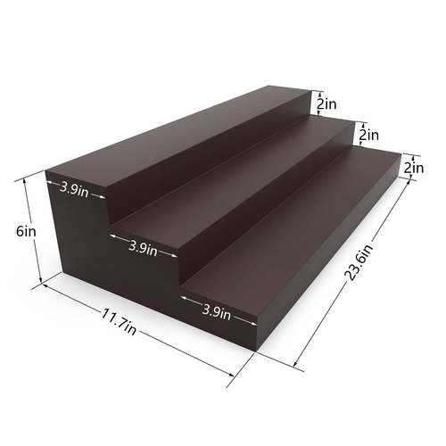 厂家直供架酒木制架木制酒架3层24in层红棕色梯形多置物架收纳展