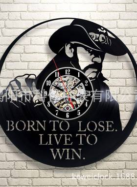 厂直批T5675家黑胶卧唱片时钟意室客厅创挂钟创意时尚石英挂钟