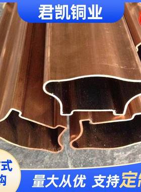 T1异型管紫铜管C铜11QLZ00C1020紫铜电解铜板T2紫心铜管异空形