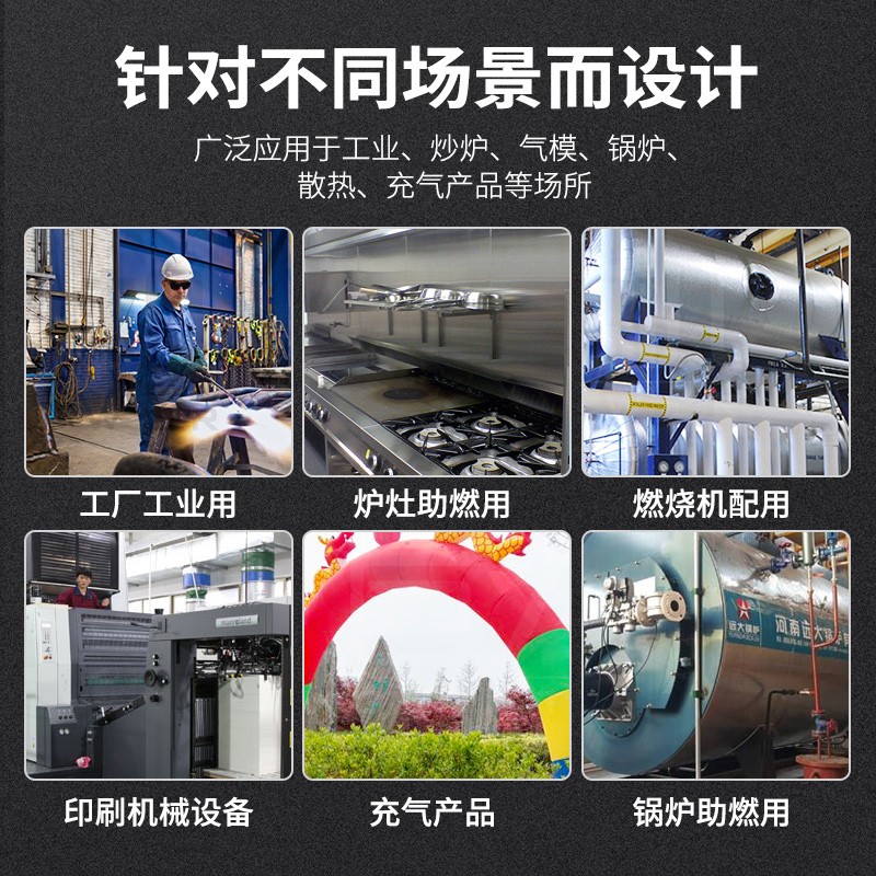 喆木250W550W厨房离心式炉灶锅炉鼓风机铝壳中压风机220Wv380V强