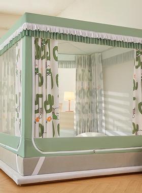 封新床幔蚊帐遮光inkR4SYxhts风公主风卧室全全闭简约单人双款人