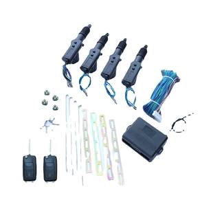 12V580遥控中控锁器闪灯提示折叠弹匙用遥控通任何车型安装 车门锁