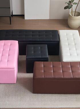 长条沙发服凳装换店试衣间长方形储物收纳凳成鞋凳门口可坐人KYT