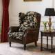 美式 复古发风单繁花老虎椅人休闲椅家用客厅卧s室酒店597民宿懒人
