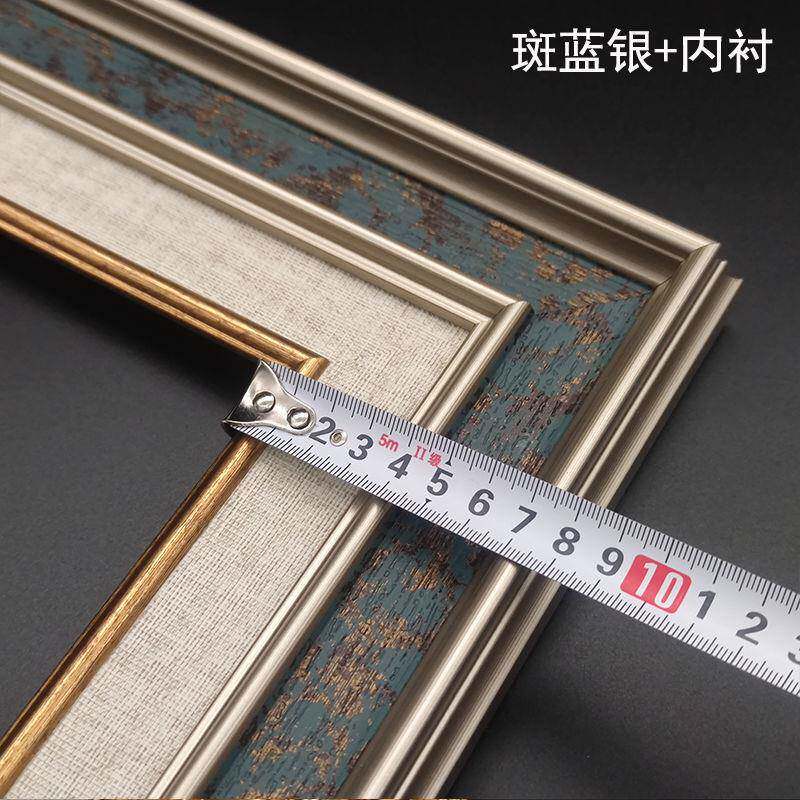 E4C欧复古油c3XbTCH5画画框框相框装裱现做尺寸数字镜框装饰式外