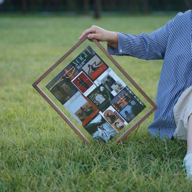 双面透明相框4展大示压双面玻璃花亚克力画框装a裱海照片框架报框