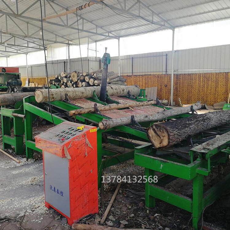 链板式锯木机 大型锯片断木锯 木材多段锯 圆木截料机 木头切段锯