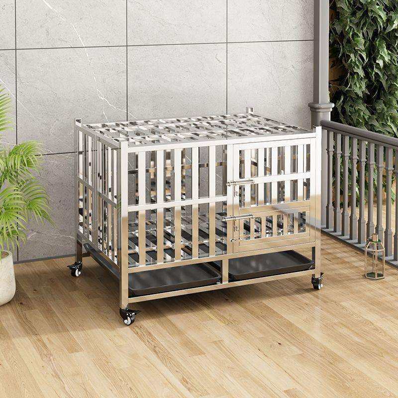 不锈钢狗笼子小中型大型犬带厕所家用室内外可拆卸加厚加粗宠物笼,鲜花速递/花卉仿真/绿植园艺,割草机/草坪机,淘宝优惠券,粉丝福利购,淘宝优惠卷