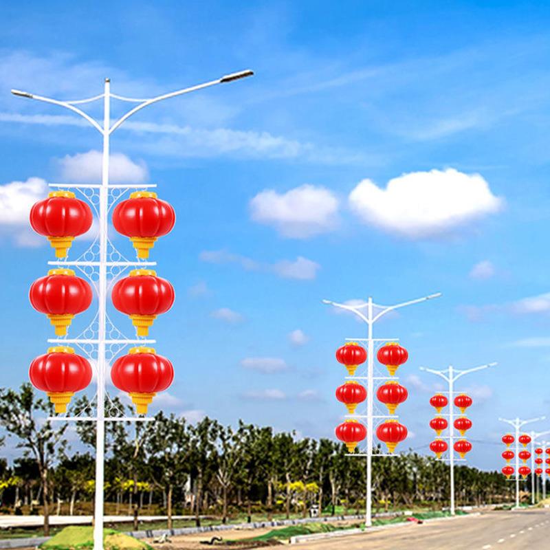 户外亚克力led塑料灯笼新年城市街道亮化景观装饰连串红灯笼源头