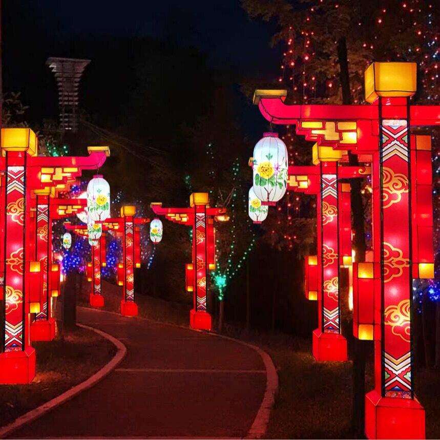 2026马年新品春节元宵节装饰灯商业美陈大型户外发光气氛点缀摆件