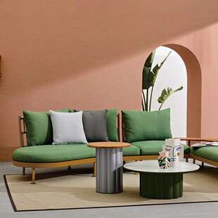 北欧户外绳藤沙发组合别墅庭院设计师室外编藤沙发椅花园露天家具