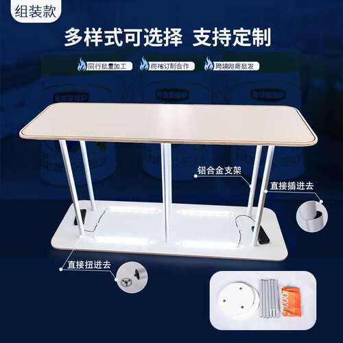 直销折叠灯箱发光铝合金组装架子展示架牌前台自动升降带楣杆广告
