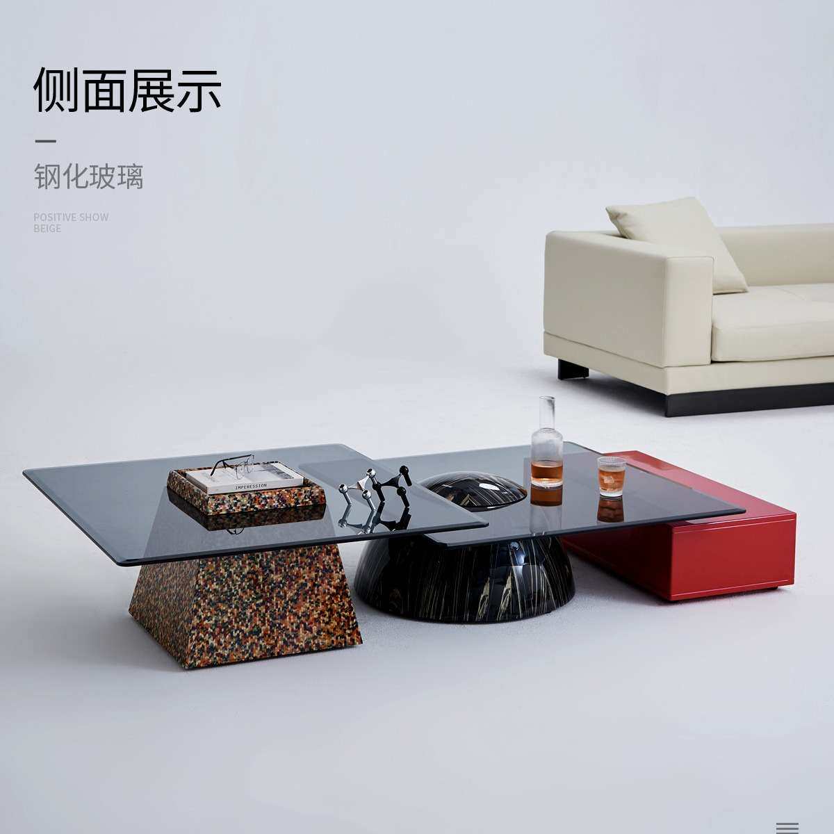 设计师组合软装搭配客厅茶几摆件创意边几现代艺术高级北欧简约
