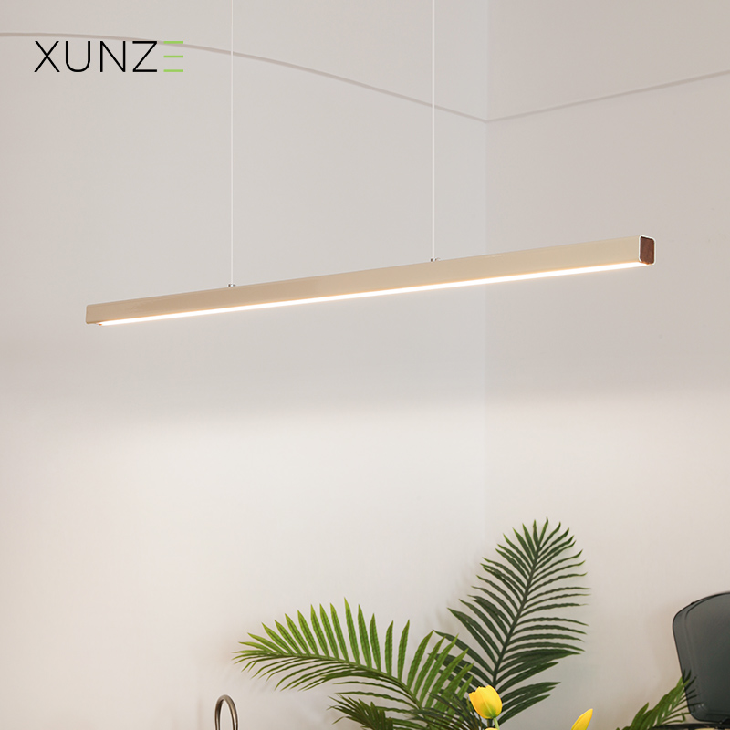 奶油风一字餐厅吊灯2024新款极简长条餐桌灯中古侘寂风法式吧台灯