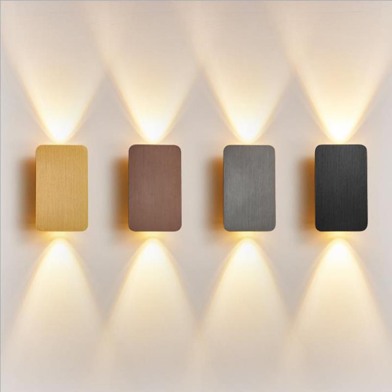 现代简约床头壁灯拉丝铝金色材阳台客厅卧室书房背景墙楼梯走廊灯