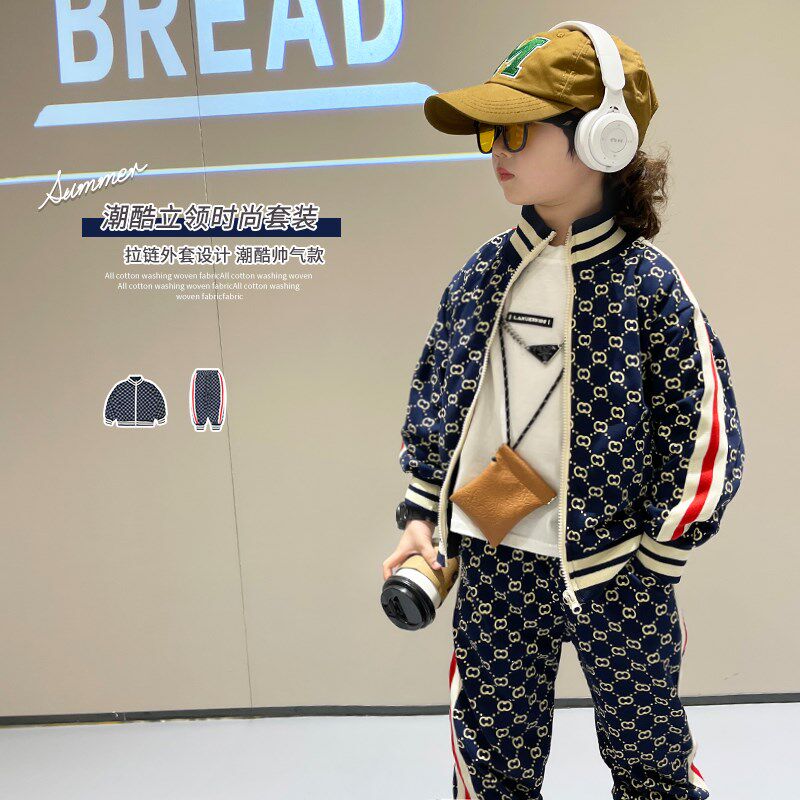 男童春秋款运动套装2024新款帅气儿童时髦衣服宝宝潮酷时尚两件套