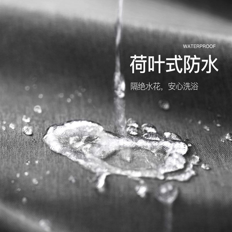 浴帘套装免打孔干湿分离隔断帘浴室洗澡加厚防水布卫生间挡水门帘