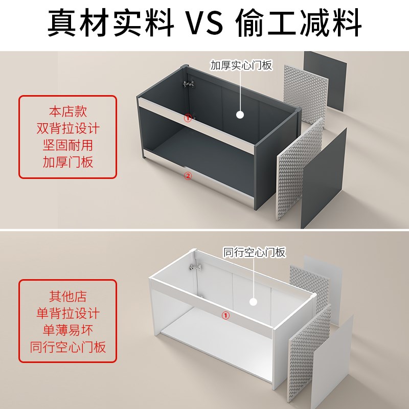 蜂窝铝阳台洗衣柜洗衣槽池陶瓷一体洗手台盆浴室柜组合带搓衣板