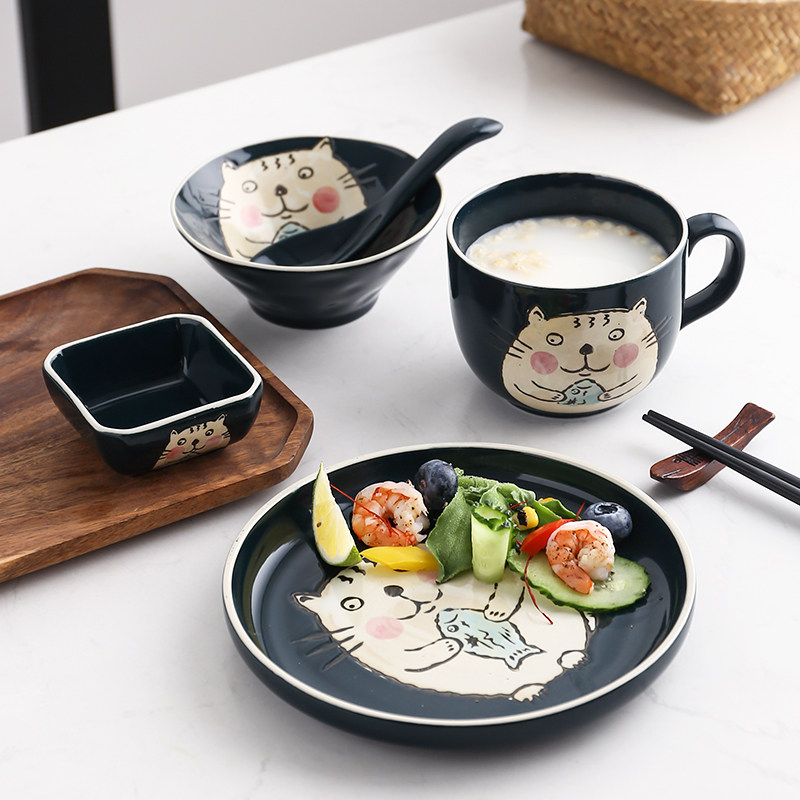 日式一人食餐具套装单人碗筷套装可爱组合碗盘一套精致碗碟家用碗,餐饮具,碗,淘宝优惠券,粉丝福利购,淘宝优惠卷