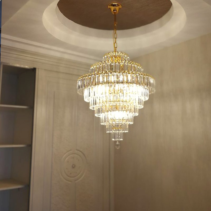 水晶吊灯客厅餐厅卧室书房走廊过道玄关复式楼梯间长吊灯奢华大气