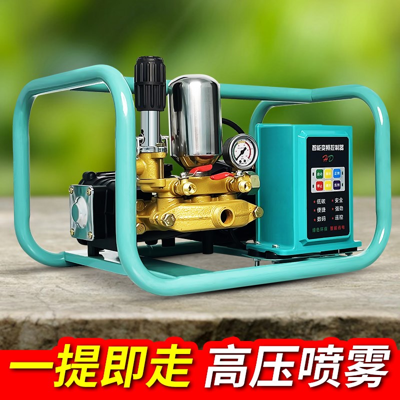 一体式手提电动打药机高压四冲程消毒机果树园林喷雾器农用洗车机