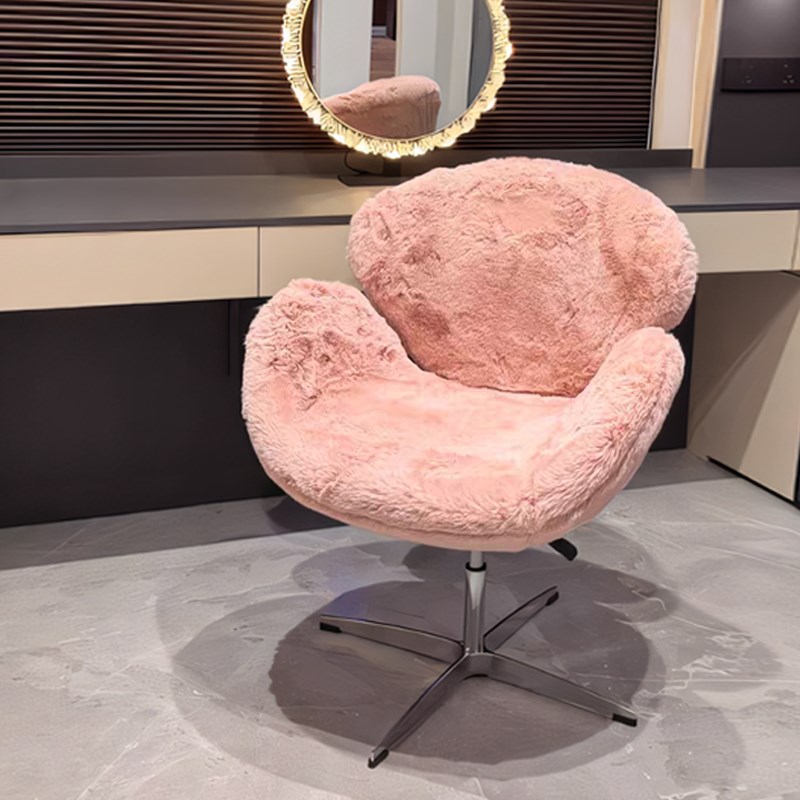 法式主卧室梳妆台化妆凳靠背轻奢高级感可旋转单人沙发天鹅椅子