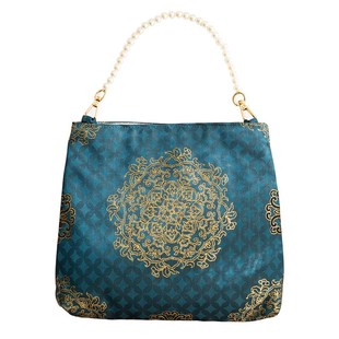 上闲月 中国古风团花马面裙搭配斜挎包宽肩单肩包汉服包包百搭