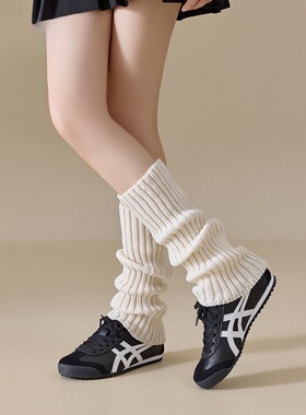 白色显瘦腿套堆堆袜子女春秋款辣妹y2k袜套中筒袜ins潮穿搭小腿袜